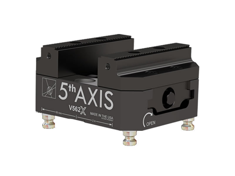 5th Axis Self-Centering Vise (Metric) R96-V562X, with 4 Pull Studs