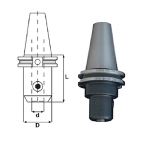 Dorian CAT40 1.00 x 4.00 End Mill Holder, 45038