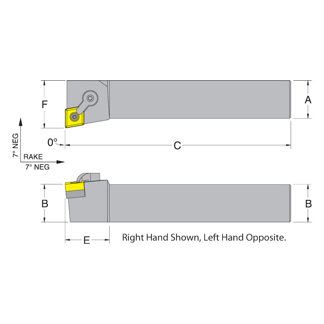 Dorian 50027 MCFNL16-6D LH Toolholder for CNM_643 inserts