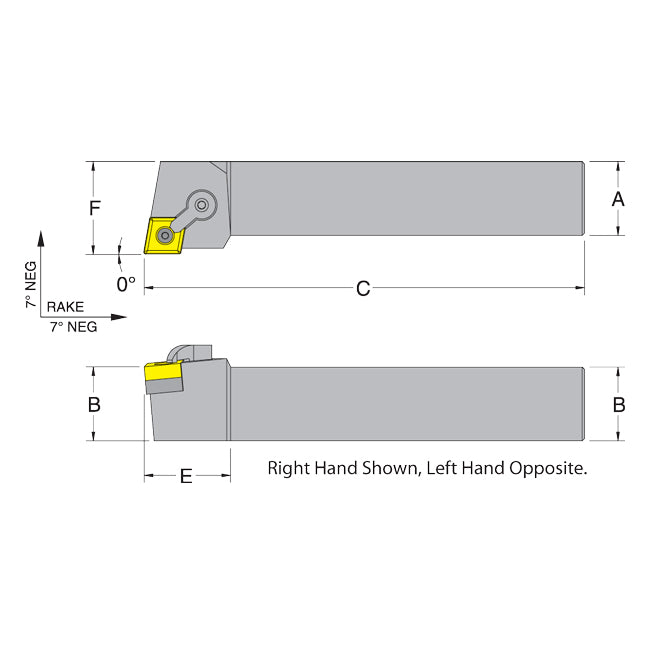 Dorian 50049 MCGNL16-5D LH Toolholder for CNM_543 inserts