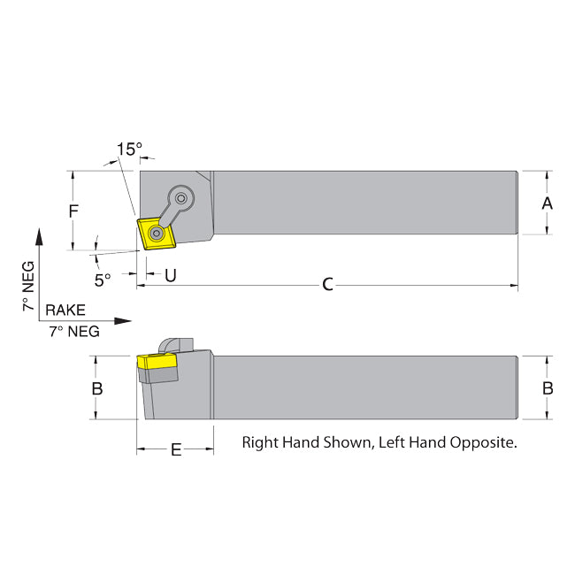 Dorian 50102 MCKNR24-6E RH Toolholder for CNM_643 inserts
