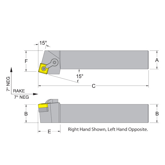 Dorian 50495 MSRNL08-3B LH Toolholder for SNM_322 inserts