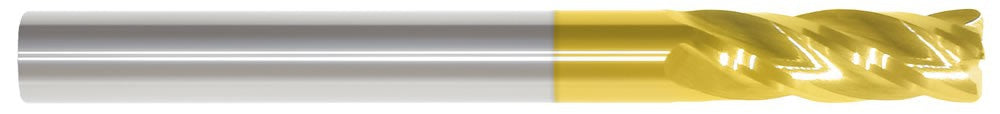 1/4 4FL SE REG w/.030R TiN Carbide End Mill, MTC-62155