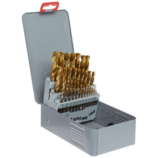 29-PC Gold-P HSS Drill Set, 1/16"-1/2" by 64ths, YG-1, D1GP182SET