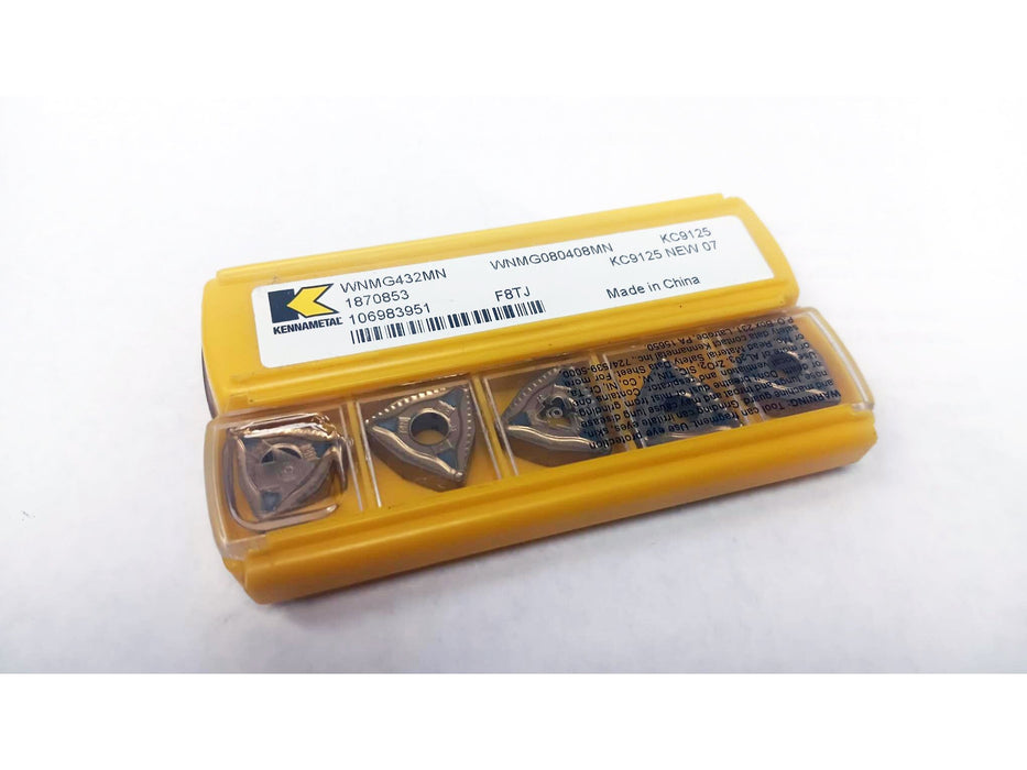 Kennametal WNMG 432MN KC9125 Carbide Turning Inserts (10 PCS) 1870853