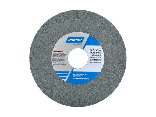 Norton 6 x 1/2 x 1-1/4 Toolroom Grinding Wheel, 39C80-IVK, 66252836816 CETS.com