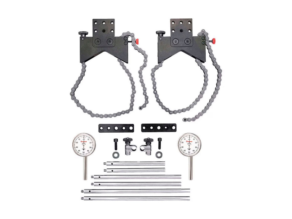 Starrett 8 PC Test Indicator Kit, 0.2000" Max, 1.4375" Dial Dia, 0-50-0, S668CZ