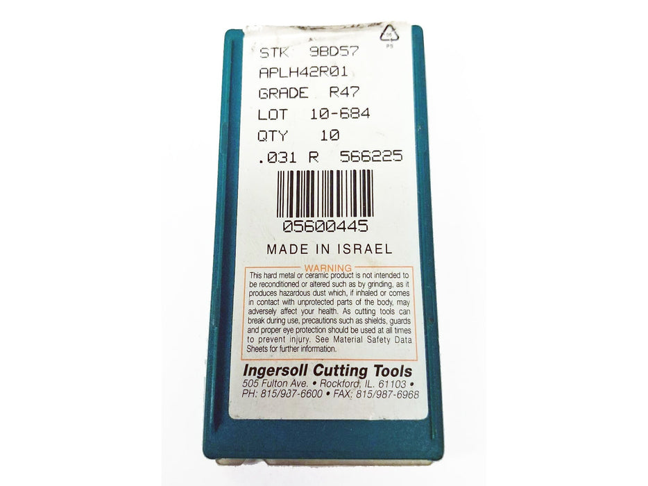Ingersoll APLH 42R01 R47 Carbide Inserts (10 PCS) 5600445 CETS.com
