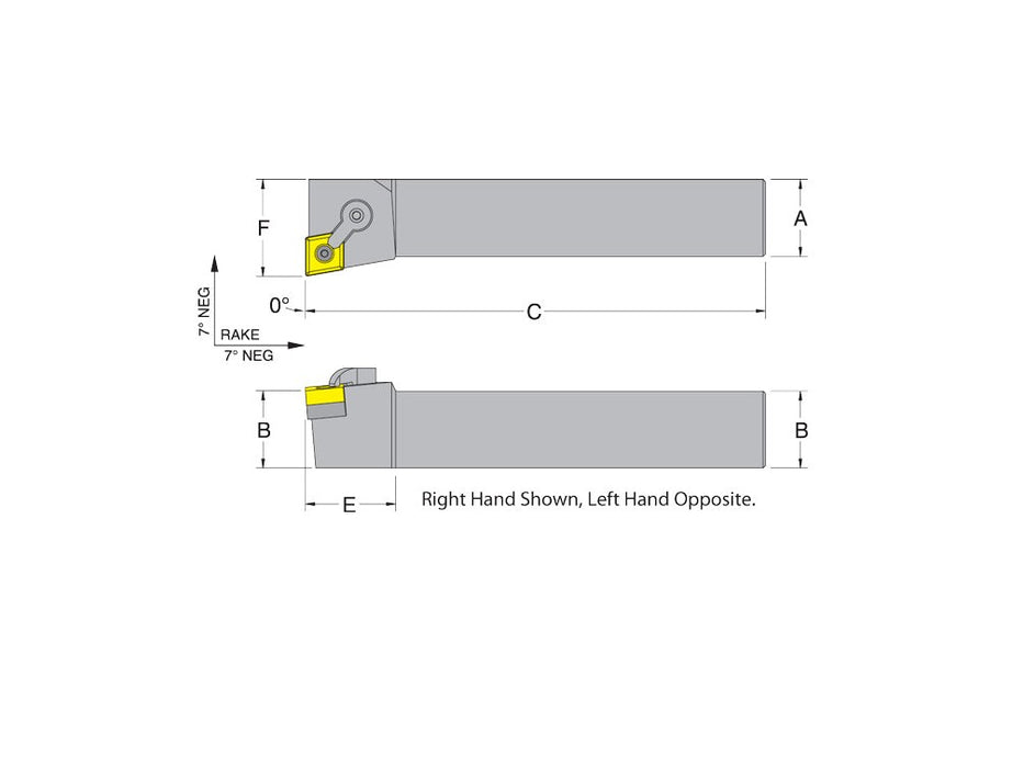 Dorian 50015  LH Toolholder for CNM_432 inserts
