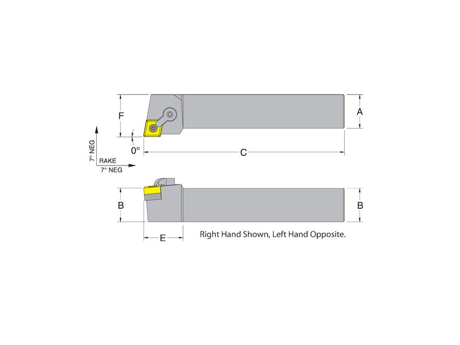 Dorian 50037 MCGNL12-4B  LH Toolholder for CNM_432 inserts