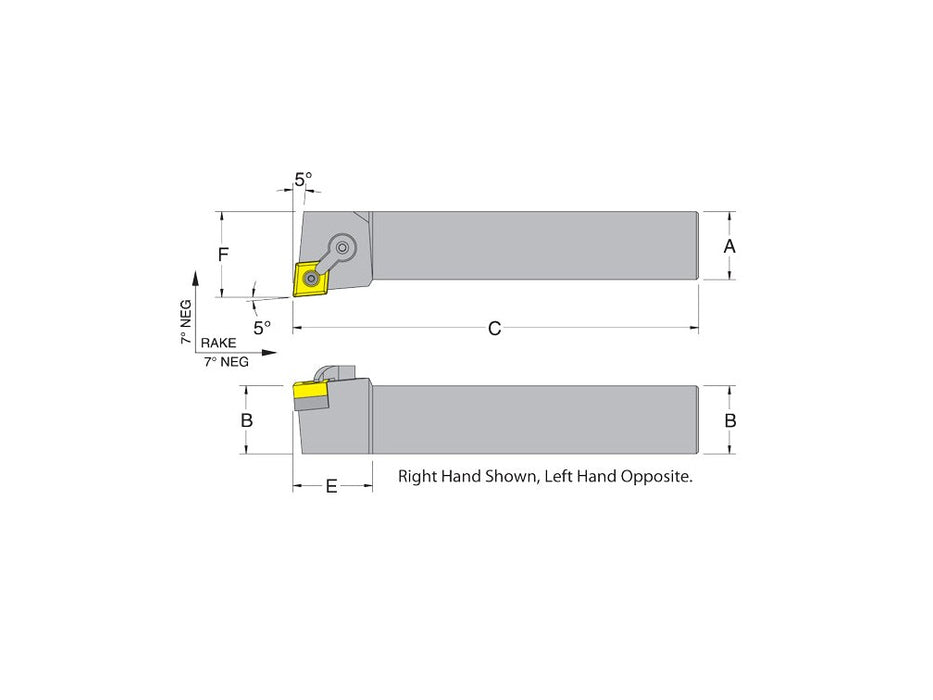 Dorian 50111 MCLNL12-3B LH Toolholder for CNM_322 inserts
