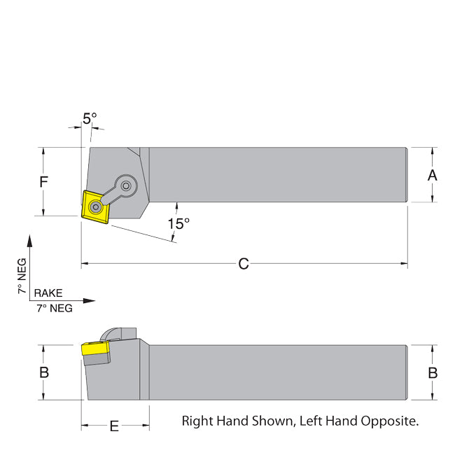 Dorian 50241 MCRNL16-5D LH Toolholder for CNM_543 inserts