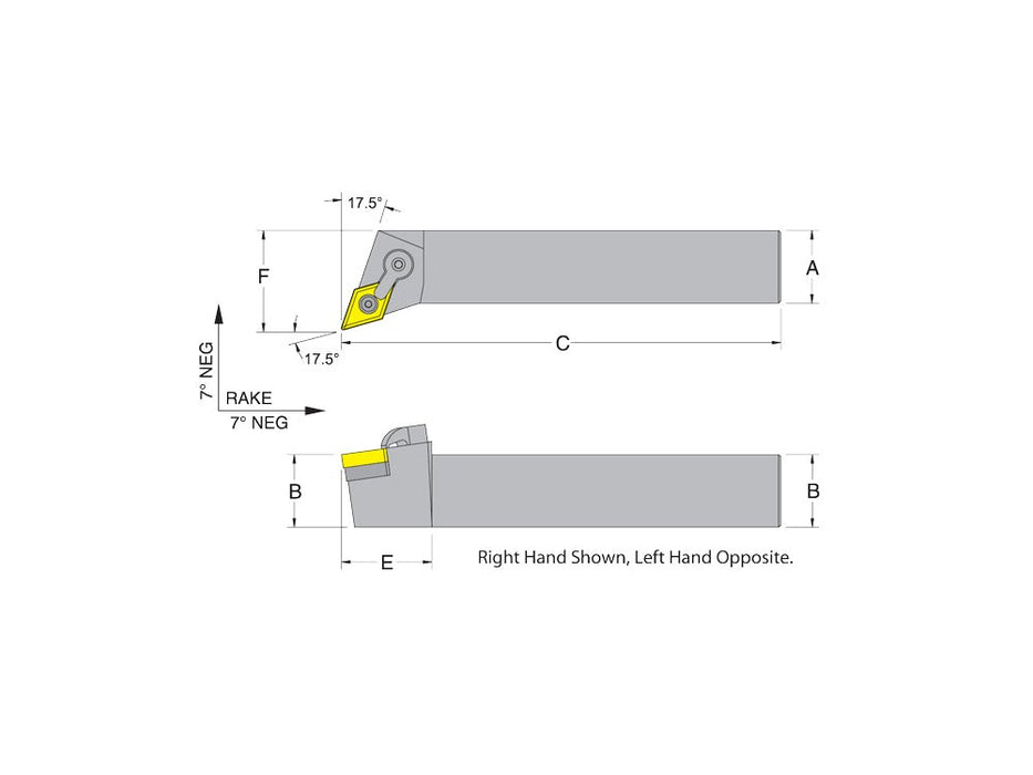 Dorian 50381 MDQNL16-4D LH Toolholder for DNM_432 inserts
