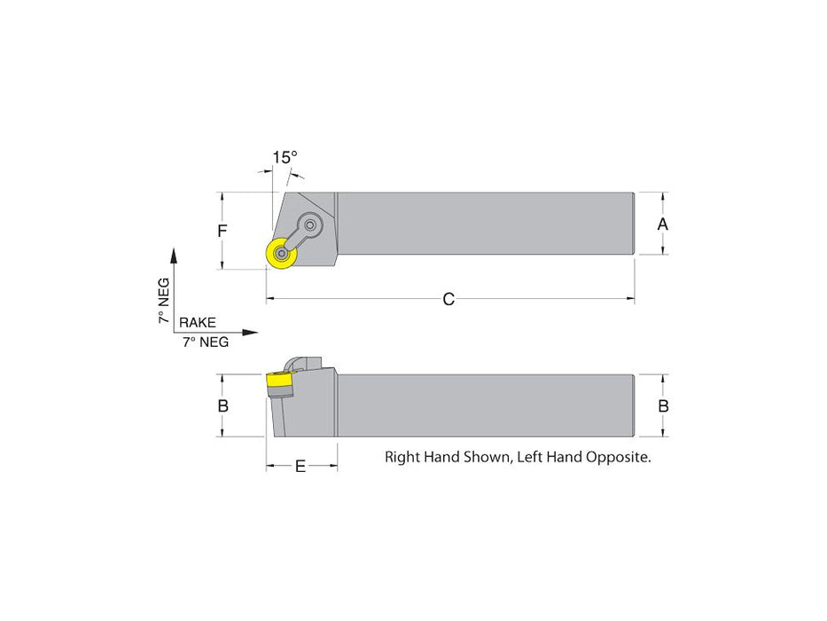 Dorian 51195 MRGNL10-4B LH Toolholder for RNM_43 inserts