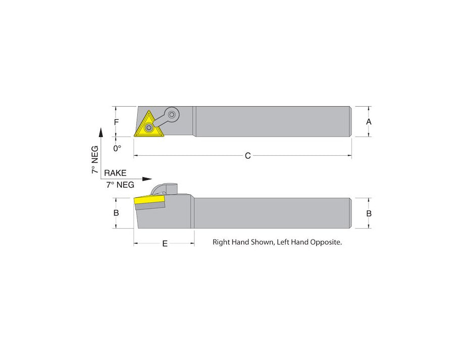 Dorian 50631 MTANL16-4D LH Toolholder for TNM_432 inserts
