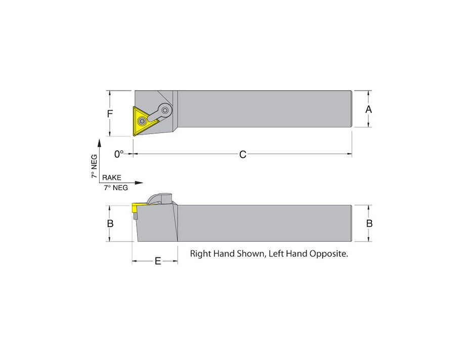 Dorian 50747 MTFNL16-3D LH Toolholder for TNM_332 inserts