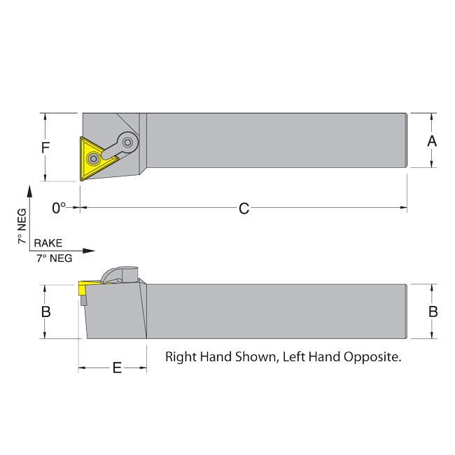 Dorian 50755 MTFNL16-4D LH Toolholder for TNM_432 inserts