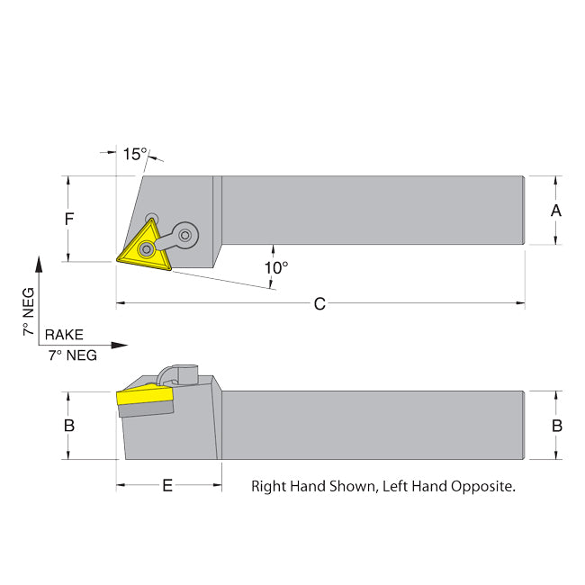 Dorian 51030 MTWNR20-4D RH Toolholder for TNM_432 inserts