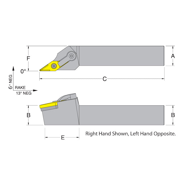 Dorian 51044 MVGNR12-3B RH Toolholder for VNM_332 inserts
