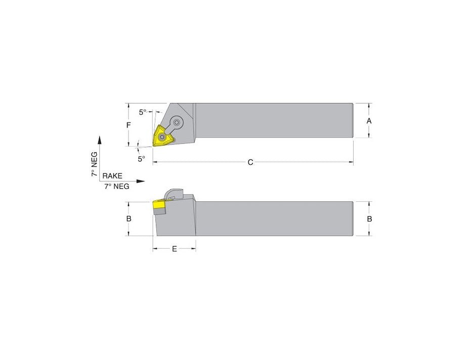 Dorian 51280 MWLNR16-4C RH Toolholder for WNM_432 inserts