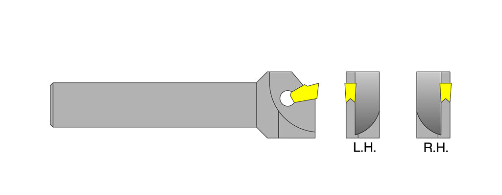 Dorian SGTHR25,4-3 Cut-Off Toolholder, 1" Shank, Right Hand, for SGT_-3 Insert