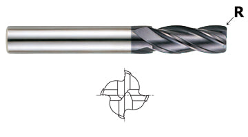 93157, 1/4 4-FL Long Length CR X-Power Carbide End Mill