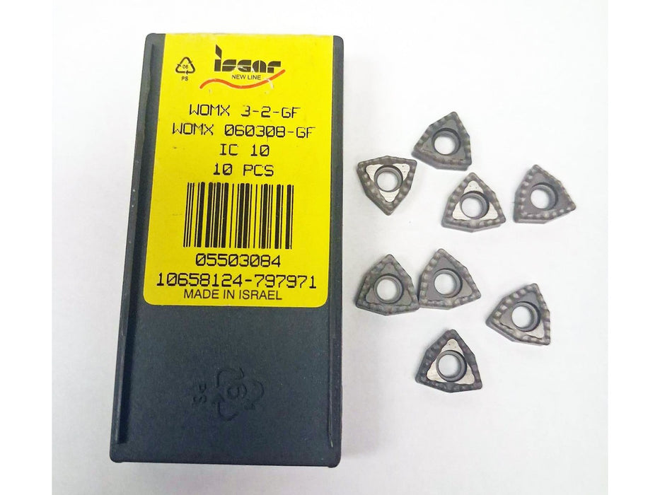 Iscar WOMX 3-2-GF IC 10 Carbide Inserts (8 PCS) Partial Box, 5503084 CETS.com