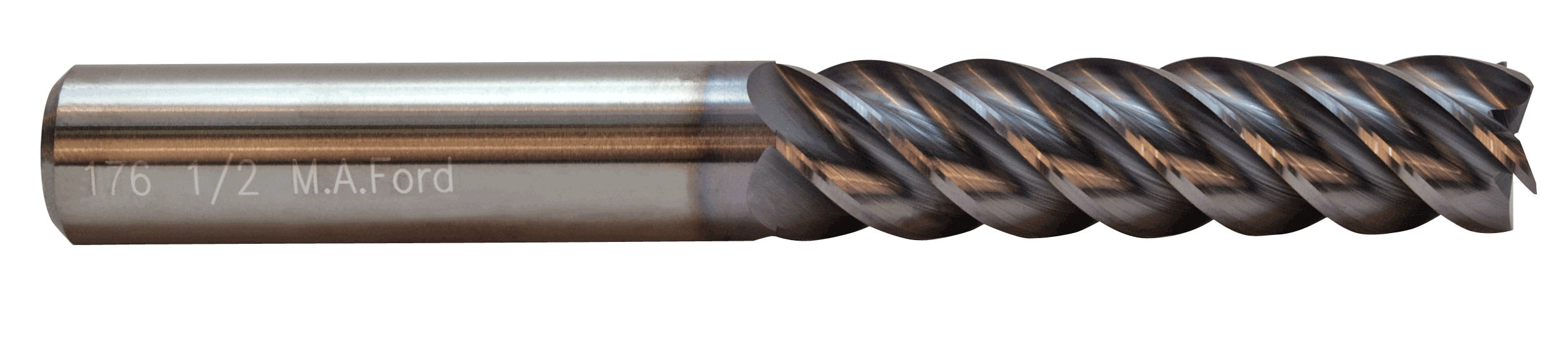MA Ford 17662502A, 5/8 TuffCut SS, 5FL Long Length, TiAlN End Mill