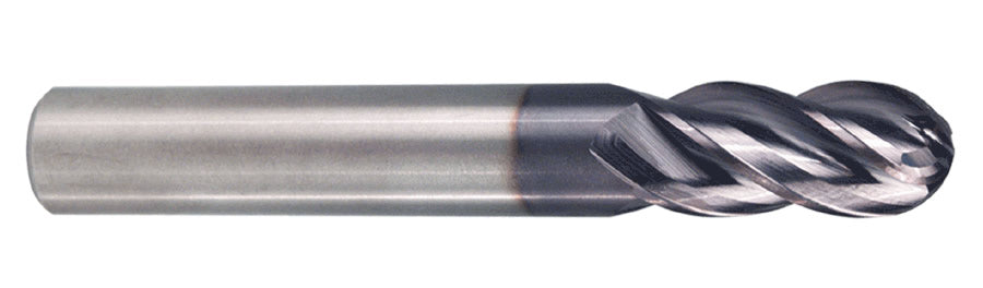 MA Ford 17909840A, 2.5mm TuffCut XR 4FL Carbide End Mill, Ball Nose