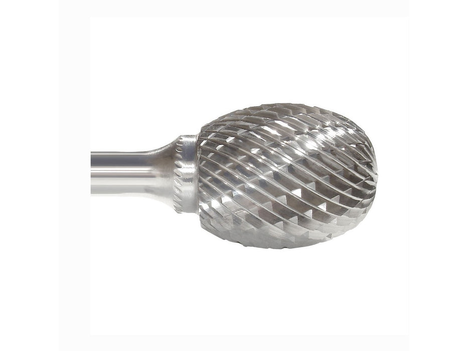 MA Ford 69815, 1/8 Elliptical Miniature Carbide Burr SE-41L3, 3" OAL Double-cut