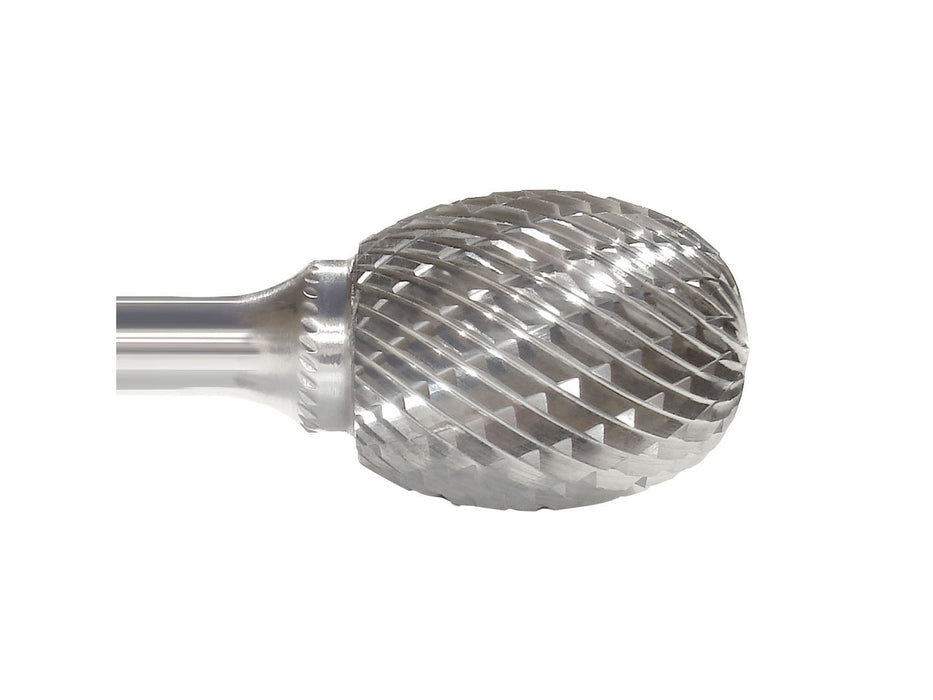 MA Ford 44807, 6mm Elliptical Carbide Burr SE-1L6M-D, Standard Alt Diamond (Double),152mm Shk Lgth