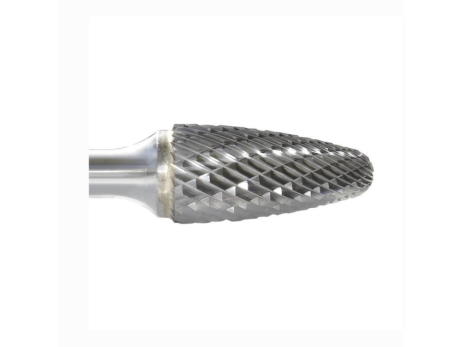 MA Ford 45253, 5/8 Tree Shape Radius End Carbide Burr SF-6, Standard Alt Diamond (Double)