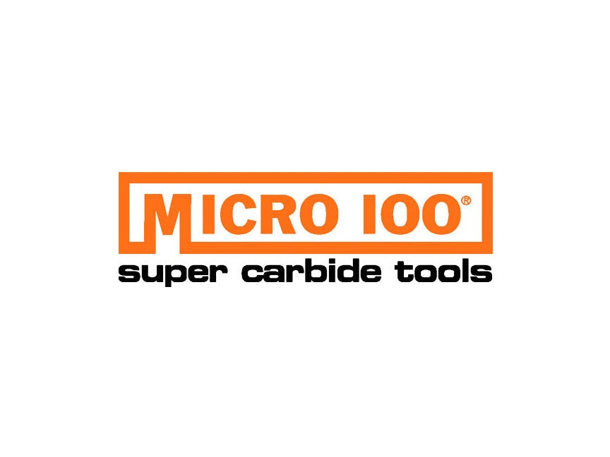 Micro 100 1/8" 3FL carbide center cutting 30-deg end mill CR .020  uncoated