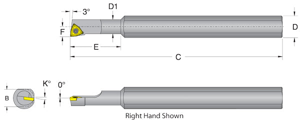 Dorian 55902, S08H-SWUCR-1.2-3 Boring Bar for WC_T 1.210.0 Inserts