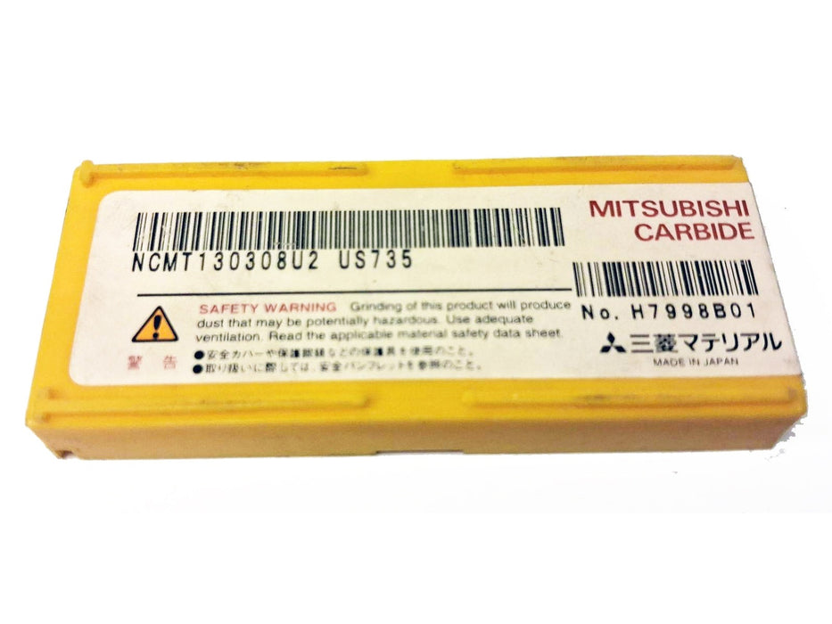 Mitsubishi NCMT 130308U2 US735 Carbide Inserts (6 PCS) Partial Box CETS.com