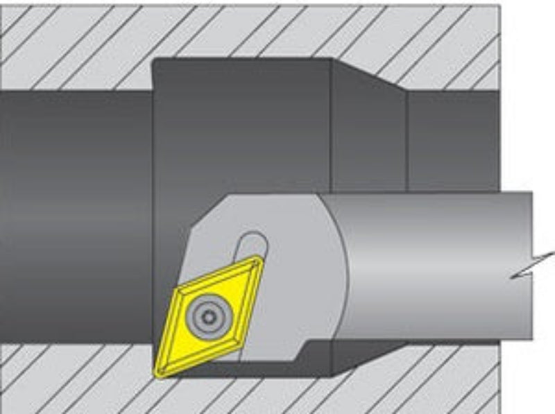 Dorian 55585, S08M-SDQCR-2 Boring Bar for DC_T 21.51 Inserts