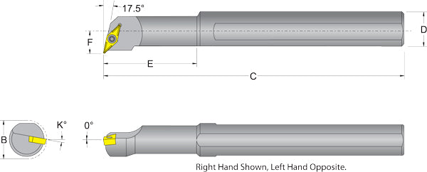 Dorian 55410, S10S-SVQBR-2 Boring Bar for VB_T 221 Inserts