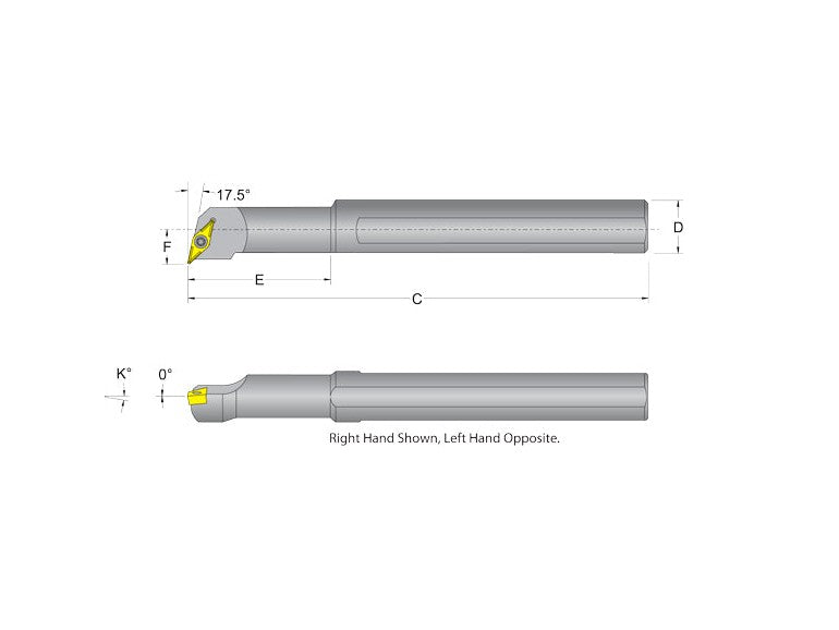 Dorian 55410, S10S-SVQBR-2 Boring Bar for VB_T 221 Inserts