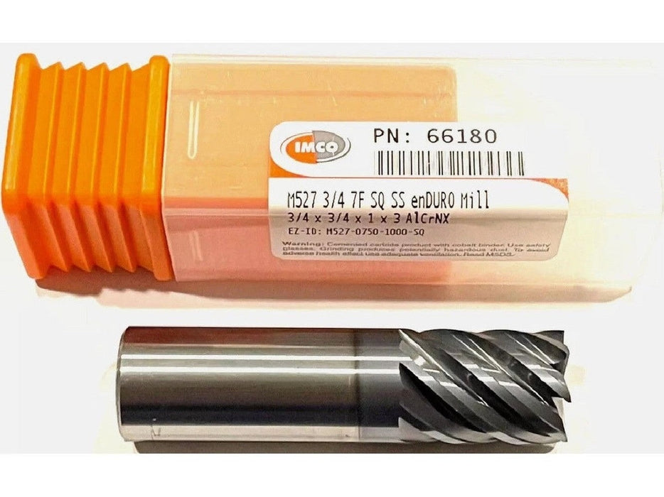 IMCO 3/4" Carbide End Mill Mill, 7FL AlCrNX Coated, USA Made, 66180