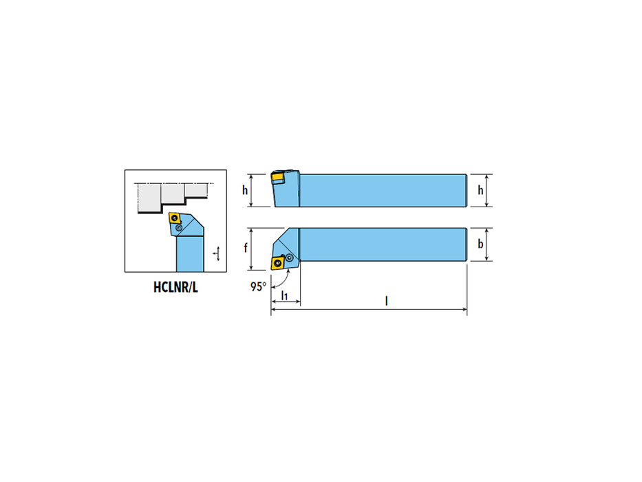 Ingersoll HCLNR10-33A (0.625) Toolholder for CNMG 33_ inserts, 6116491
