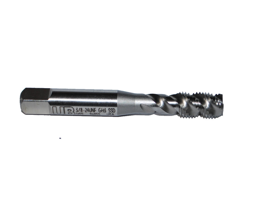 3/8"- 24 3FL H3 Spiral Flute Semi-Bottom Tap HSS Union Butterfield 1721178