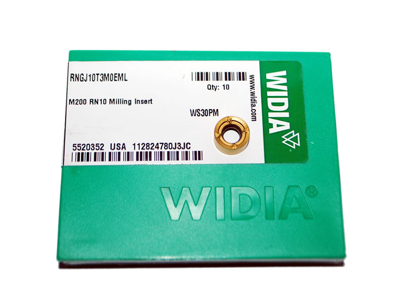 Widia RNGJ10T3 M0EML Grade WS30PM Carbide Milling Inserts (10 PCS)