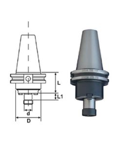 CAT40 .75" x 1.75" Shell Mill Holder, Dorian Tool 45121