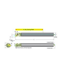 Dorian Tool E25M-R-ADTUNR-16 Carbide Shank Indexable Boring Bar, 60085