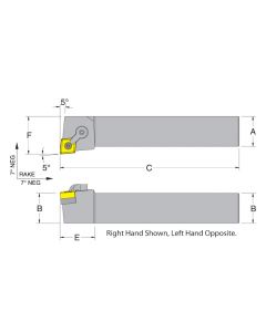 Dorian 50165 MCLNL16-6C LH Toolholder for CNM_643 inserts