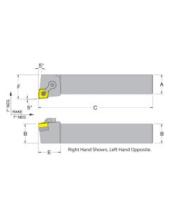 Dorian 50110 MCLNR12-3B RH Toolholder for CNM_322 inserts