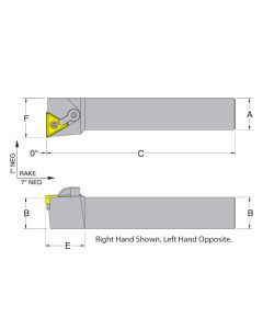 Dorian 50739 MTFNL12-3B LH Toolholder for TNM_322 inserts