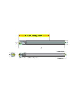 Dorian Tool E03.5H-SNR-06 Carbide Shank Indexable Threading Bar, 59919