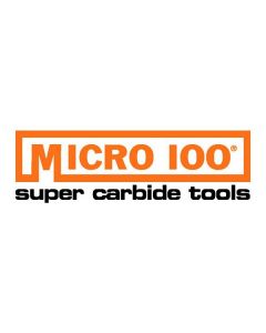 Micro 100 Carbide BEMM-080-2X End Mill (Metric) - 2 Fl 30Deg Universal Ball Nose Coated