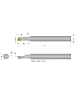 Dorian 55908, S10M-SWUCR-2 Boring Bar for WC_T 21.51 Inserts